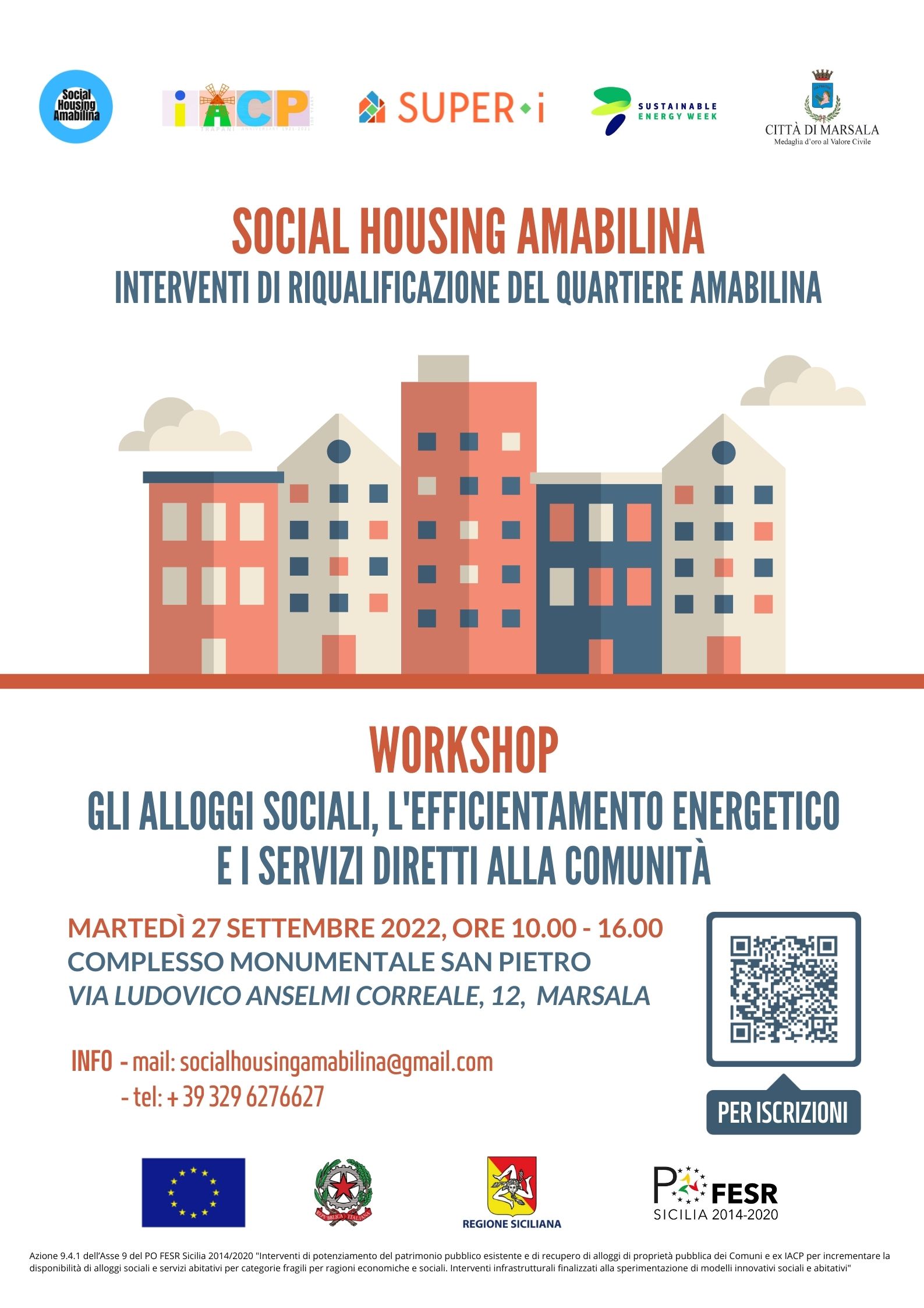 Workshop: gli alloggi sociali, l’efficientamento energetico e i servizi diretti alla comunità